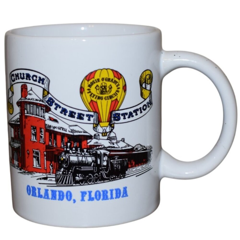 Vintage Church Street Station Orlando Florida Ceramic Collectible Coffee Mug Cup
